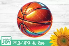 Holographic Basketball png, Sports sublimation Product Image 1