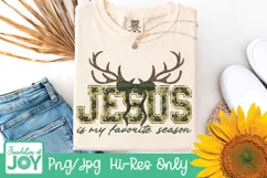 Jesus is my favorite season png, Christian Hunter Product Image 1