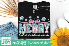Neon Merry Christmas png, Tis the season, Glow Product Image 1