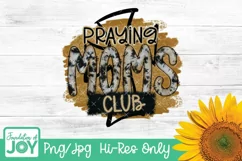 Praying Mom's Club png, Leopard Print png, Religious sub Product Image 1
