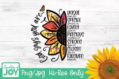 God says you are sublimation, Sunflower png, Christian png Product Image 1