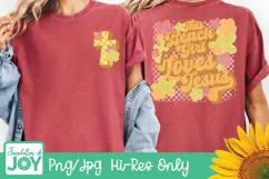 Thois beach girl loves Jesus png, retro, front and back art Product Image 3