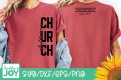 Children's Church svg, front and back shirt art, Luke 18:16 Product Image 2