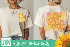 Thois beach girl loves Jesus png, retro, front and back art Product Image 4