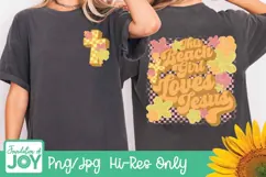 Thois beach girl loves Jesus png, retro, front and back art Product Image 5
