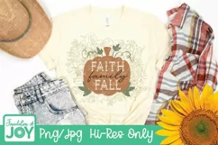 Christian Fall Deisgn, Faith Family Fall png, Vintage Fall Product Image 2