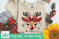 Reindeer Face png, Christmas PNG, Girl and Boy Reindeer Product Image 5