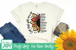 God says you are sublimation, Sunflower png, Christian png Product Image 3