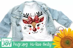 Reindeer Face png, Christmas PNG, Girl and Boy Reindeer Product Image 4