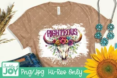 Christian Western Bull Skull png, Western Bibile Verse png Product Image 3