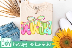 Preppy Trendy WWJD png, Neon Christian preppy dtf Product Image 1