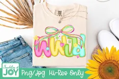 Preppy Trendy WWJD png, Neon Christian preppy dtf Product Image 1