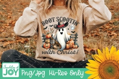 Boot Scootin with Christ png, Christian Halloween ghost Product Image 2