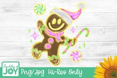 Gingerbread man png, Impasto Christmas dtf Product Image 3