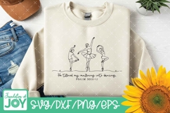 Mourning to dancing, Christian ballet svg, Faith line art Product Image 2