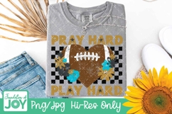 Pray hard Play hard png, Christian Football dtf Product Image 2