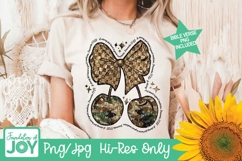 Glitter Camo Cherries png, Cheerful Heart png, Bible Verse Product Image 2