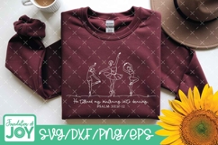 Mourning to dancing, Christian ballet svg, Faith line art Product Image 3