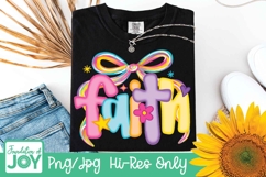 Preppy Trendy Faith png, Neon Christian preppy dtf Product Image 2