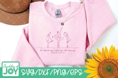 Mourning to dancing, Christian ballet svg, Faith line art Product Image 4