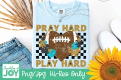 Pray hard Play hard png, Christian Football dtf Product Image 3