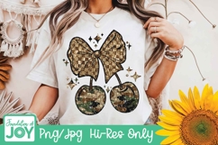Glitter Camo Cherries png, Cheerful Heart png, Bible Verse Product Image 3