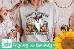 Boot Scootin with Christ png, Christian Halloween ghost Product Image 4