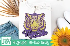 Tigers Football png, Purple and Gold Product Image 4