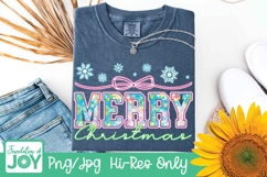 Neon Merry Christmas png, Tis the season, Glow Product Image 3