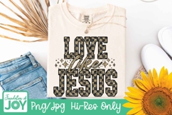 Love Like Jesus png, Checkerboard, Disco glitter png Product Image 3