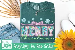 Neon Merry Christmas png, Tis the season, Glow Product Image 4