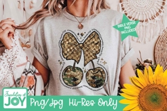 Glitter Camo Cherries png, Cheerful Heart png, Bible Verse Product Image 4