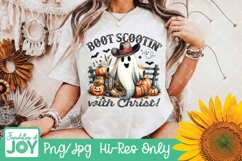 Boot Scootin with Christ png, Christian Halloween ghost Product Image 5