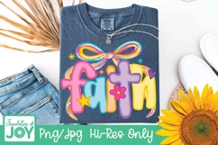 Preppy Trendy Faith png, Neon Christian preppy dtf Product Image 4