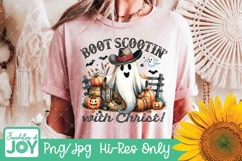 Boot Scootin with Christ png, Christian Halloween ghost Product Image 6