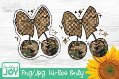 Glitter Camo Cherries png, Cheerful Heart png, Bible Verse Product Image 5