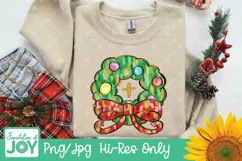 Christmas wreath png, Brushtroke png Product Image 2