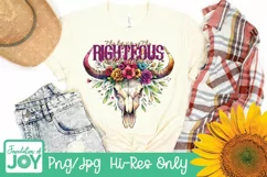 Christian Western Bull Skull png, Western Bibile Verse png Product Image 2