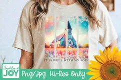 It is well with my soul png, Christian Church dtf Product Image 2