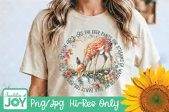 As the deer pants png, Bible Verse png, Christian scripture Product Image 2