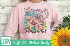 I will sign of the goodness of God, Floral birds png Product Image 2