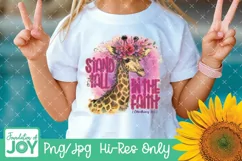 Stand tall in the faith, Floral Giraffe png, Bible verse Product Image 2