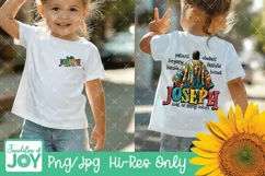 Joseph and the coat of many colors, Christian Kids Tshirt Product Image 3