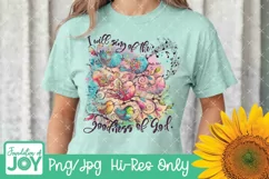 I will sign of the goodness of God, Floral birds png Product Image 3