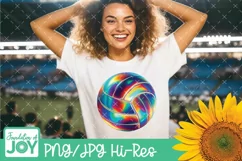 Holographic Volleyball png, Sports sublimation Product Image 2