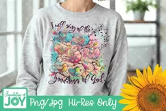 I will sign of the goodness of God, Floral birds png Product Image 4