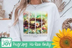 By his wounds png, Christian Easter dtf, Crown of thorns png Product Image 4