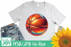 Holographic Basketball png, Sports sublimation Product Image 2