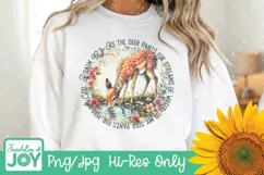 As the deer pants png, Bible Verse png, Christian scripture Product Image 5