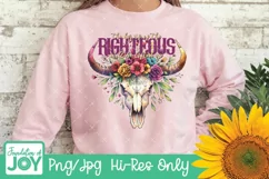 Christian Western Bull Skull png, Western Bibile Verse png Product Image 5